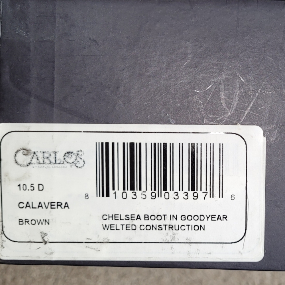 Carlos by Carlos Santana Chelsea boots in dark brown, size 10.5